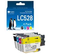 G&G LC528 Cartuchos de tinta compatibles con Brother LC-528 LC528XL para impresora MFC-J6760DW J6960DW J6975DW J6977DW (LC528 4 unidades)