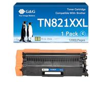 G&G TN-821 Toner Compatible con Brother TN821 TN821XL para Brother HL-L9430CDN HL-L9470CDN MFC-L9670CDN MFC-L9630CDN (TN821XXL Cyan)