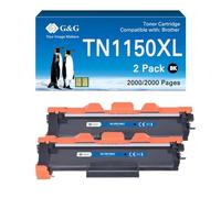 G&G TN1150 Tóner compatible con Brother TN-1150 TN1150 para Brother HL-L1240W DCP-L1640W HL-L1242W HL-L1242WXL DCP-L1642W DCP-L1642WXL DCP-L1660W (TN1150L 2)