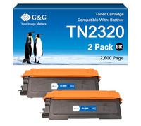 G&G TN2320 Tóner compatible con Brother TN-2320 TN2310 para Brother MFC-L2700DW MFC-L2700DN MFC-L2720DW HL-L2340DW HL-L2300D DCP-L2520DW DCP-L2540DN MFC-L2740DW (2 negros)
