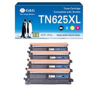G&G TN625XL Tóner compatible con Brother TN625 TN-625XL para HL-L8430CDW HL-L8570CDW DCP-L8630CDW MFC-L8730CDW L8970CDW EX570 (TN625XL 4 unidades)