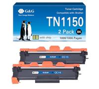 G&G Tóner compatible con Brother TN-1150 con DCP-L1640W (2 unidades)