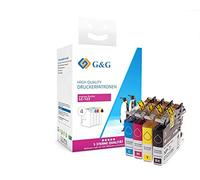 G&G Trading - Cartucho de Tinta para Brother LC123VALBP Negro/Amarillo/Azul