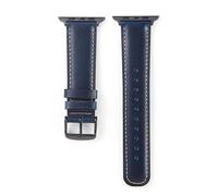 G GAVY Compatible con la pulsera Apple Watch de 49 mm, 45 mm, 44 mm, 42 mm, 41 mm, 40 mm, 38 mm, correa de piel auténtica para iWatch Ultra SE2, SE, serie 8, 7, 6, 5, 4, 3, 2, 1, Royal Blue, 38/40