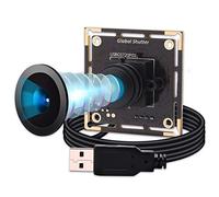 G Global Shutter Fisheye Kamera modul,1MP 60FPS Fish schauge Monochrome Webcam Mini Kameramodul,Minzige Kameras USB2.0 720P Mini Kamera,USB Kameras für Windows/Android/Mac OS