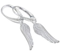 G.H. Pendientes de alas de ángel de plata 925 colgantes para mujer con alas de ángel, Plata de ley, No aplicable