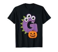 G Halloween Monster Calabaza Letra Diversión Camiseta