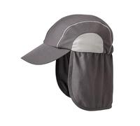 G-HEAT - Gorra Sahariana Anti-UV con protección UPF50+ | Refrescado instantáneo | Ligera, Transpirable | Protector de Cuello Desmontable | Ideal para Ocio, Senderismo, Verano, Quemaduras de Sol, Gris