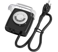 G-Homa Temporizador Analogico, Programa de 24 Horas, Temporizador Enchufe para Uso Interior, Ciclo Encendido/Apagado Diario, para Luces, Lamparas, 4 Pack