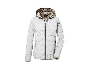 G.I.G.A. DX mujer Chaqueta acolchada con capucha/chaqueta funcional impermeable GW 21 WMN QLTD JCKT, broken white, 44, 39845-000