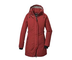 G.I.G.A. DX Mujer Parka impermeable funcional con capucha con cremallera GW 70 WMN PRK, dunkel feuerrot, 48, 41863-000