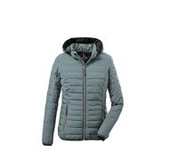 G.I.G.A. DX Women's Chaqueta acolchada/chaqueta informal funcional con look de plumón y capucha con cremallera Uyaka, aquaverde, 48, 28041-000