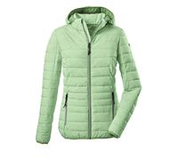 killtec G.I.G.A. DX Women's Chaqueta informal y funcional con estilo plumífero y capucha con cremallera - Uyaka Stripe, bright green, 40, 34313-000