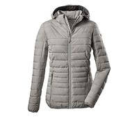 G.I.G.A. DX Women's Chaqueta informal y funcional con estilo plumífero y capucha con cremallera - Uyaka Stripe, light grey, 48, 34313-000