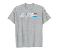 G.I. Joe A Real American Hero Classic Bold Logo Camiseta, Hombre, Gris Jaspeado, XXL