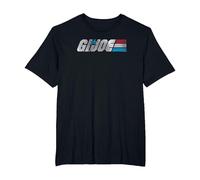 G.I. Joe A Real American Hero Classic Bold Logo Camiseta, Hombre Tallas Grandes, Negro, 2X Alto