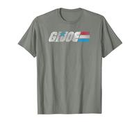 G.I. Joe A Real American Hero Classic Bold Logo Camiseta, Hombre, Verde Militar Jaspeado, S