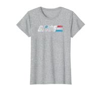 G.I. Joe A Real American Hero Classic Bold Logo Camiseta, Mujer, Gris Jaspeado, M