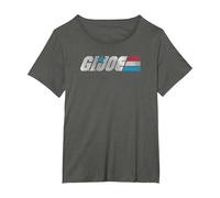 G.I. Joe A Real American Hero Classic Bold Logo Camiseta, Mujer Tallas Grandes, Asfalto, 2XL Grande