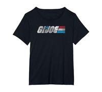 G.I. Joe A Real American Hero Classic Bold Logo Camiseta, Mujer Tallas Grandes, Negro, 2XL Grande