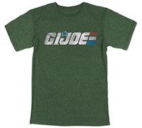 G.I. Joe - Camiseta para adulto con logo retro, color verde jaspeado