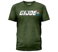 G.I. Joe - Camiseta para adulto con logo retro, color verde jaspeado