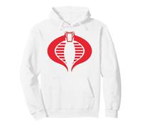 G.I. Joe Cobra Logo Sudadera con Capucha, Unisex para Adultos, Blanco, XL
