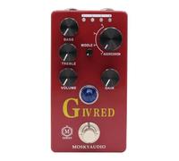 G IV RED Preamplificador/Overdrive/Distortion Pedal de ecualizador de 3 bandas para guitarra, pedal de efecto bajo, cuatro modelos con True Bypass