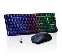 The G-Lab - Combo Oxygen EX - Pack Teclado y Raton inalámbrico Gaming con LED RGB - Teclado Gaming inalámbrico Formato TKL, Layout Español y Raton Gaming inalámbrico, 3200 dpi - PC/PS4/PS5 - Nuevo