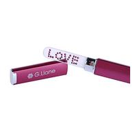 G.Liane Lima de manicura de cristal con forma de cristales calificados genuinos y herramienta de lima de uñas suave con funda, lo mejor para un cuidado de uñas suave y seguro, para hermosas uñas (amor
