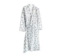 G-LIKE Kimono, camisón de noche unisex, estilo tradicional japonés, yukata, 100 % algodón, primavera, verano, para casa, sauna, albornoz, ropa de dormir ligera y fina, para hombre y mujer, Blanco, L