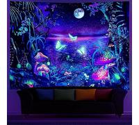 G-LIKE Tapiz de pared reactivo contra los rayos UV para colgar en la pared, estampado digital 3D, colorido y luminoso, decoración para salón, dormitorio, fiesta, vacaciones (230 x 180 cm, mariposa)