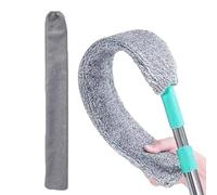 G- Limpiador de polvo para debajo del electrodoméstico, cepillo de microfibra con poste de extensión, cepillo retráctil de microfibra Ga-p con 2 cubiertas de tela, plumero de limpieza para camas y