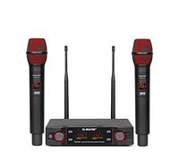 G-Mark EW100 Micrófono inalámbrico UHF Karaoke microfono Profesional 2 Canales de frecuencia Ajustable Banda de discurso DJ Estudio