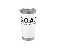 G.O.A.T Dios sobre todas las cosas cabra Jesús cristiano cita divertida Vaso térmico de acero inoxidable de doble pared