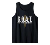 G.O.A.T. Dios sobre Todas Las Cosas - Christian Jesus Faith Church Camiseta sin Mangas