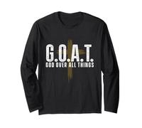 G.O.A.T. Dios sobre Todas Las Cosas - Christian Jesus Faith Church Manga Larga