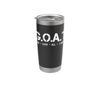 G.O.A.T Dios Sobre Todas las Cosas Minimalista Biblia Cristiana Dicho Vaso térmico de acero inoxidable de doble pared