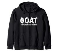 G.O.A.T. Dios sobre Todas Las Cosas religiosas Sudadera con Capucha
