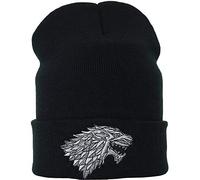 G-O-T House of Stark - Gorro de punto para invierno, gorro de lana para hombre y mujer, gorro de marinero, gorro de trabajo, gorro de trabajo, gorro de lana, Negro, Talla única