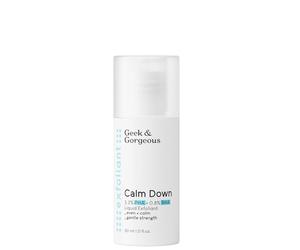 G orgeous Calm Down 4% PHA + BHA Líquido - exfoliante líquido, proporciona un brillo saludable mientras calma, protege e hidrata la piel, todo tipo de piel, 30 ml