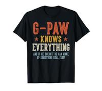 G-Paw lo Sabe Todo el día del Padre Retro Vintage Camiseta