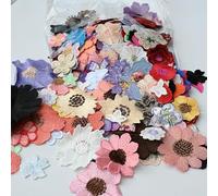 G-RUI 100 parches bordados de flores para ropa, para coser tú mismo, apliques florales para bolsos, sombreros, calcetines, decoración de prendas