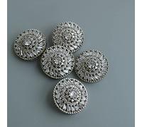 G-RUI 5 botones de cristal de lujo para ropa, botón de circonita cúbica para abrigo, botones decorativos de costura para cárdigan de cachemira (19,8 mm)