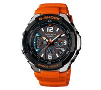 Casio G-Shock Funk - Reloj analógico de caballero de cuarzo con correa de resina roja (alarma, solar, alarma, cronómetro) - sumergible a 200 metros
