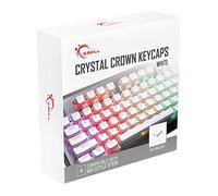 G.SKILL Crystal Crown Keycaps - Juego de teclas con capa transparente para teclados mecánicos, teclas completas de 104, diseño estándar ANSI 104 en inglés (EE. UU.), color blanco