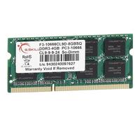 G.Skill F3-10666CL9S-4GBSQ - Memoria RAM de 4 GB (DDR3, 1333 MHz, 240-pin)