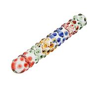 G-Spot Consolador de Vidrio Pene Colorido Cristal Anal Butt Plug Consolador de Doble Extremo Pene Juguete Sexual para Adultos Adecuado para Parejas Mujeres y Hombres