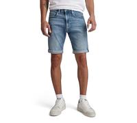G-STAR 3301 Slim Denim Shorts Pantalones Cortos, Azul (Sun Faded Blue Donau D10481-d441-g347), 28 Hombre