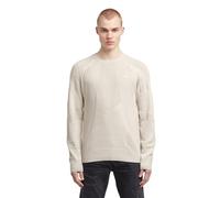 G-STAR 3D Biker R Knit Sudadera, Whitebait/Dk Brick D26777-c259-g908, L para Hombre